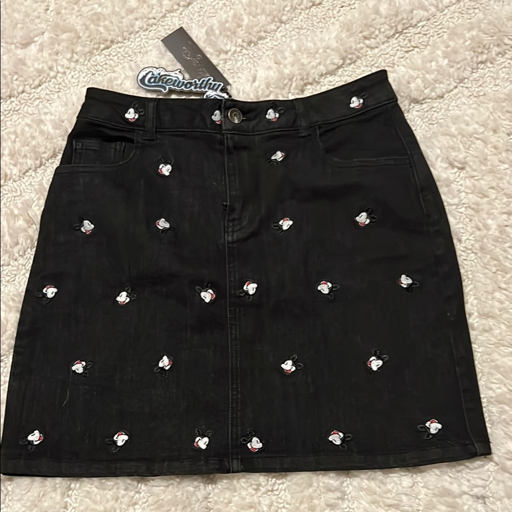 NWT Disney Mickey Denim Skirt
